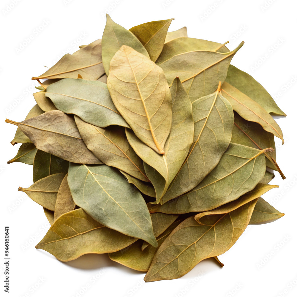 Dried bay leaves on a transparent background. Dried bay leaves on a transparent background.
