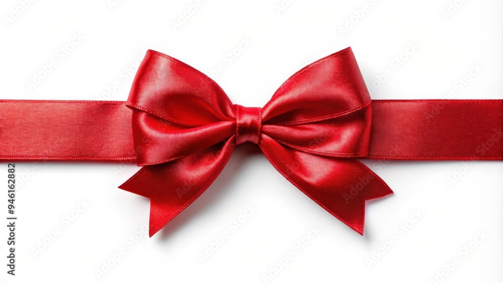 Red satin ribbon with clipping path for easy isolation Red satin ribbon with clipping path for easy isolation