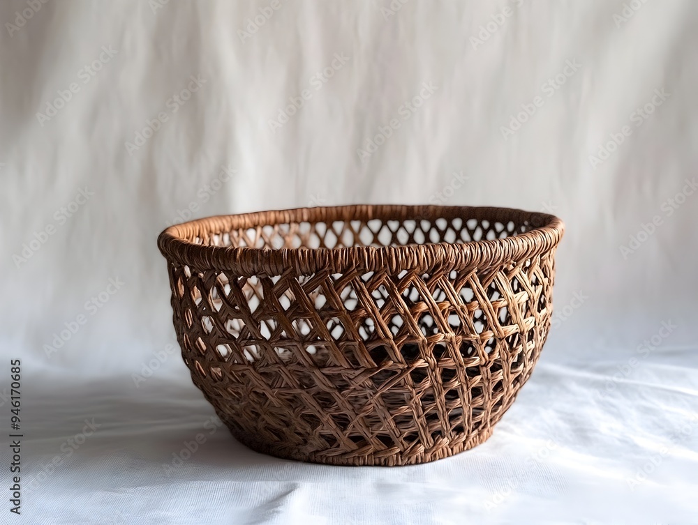 Dramatic lighting casts a warm glow on a woven rattan basket showcasing its organic texture and neutral color palette The rustic farmhouse aesthetic creates a cozy minimalist ambiance Dramatic lighting casts a warm glow on a woven rattan basket showcasing its organic texture and neutral color palette The rustic farmhouse aesthetic creates a cozy minimalist ambiance