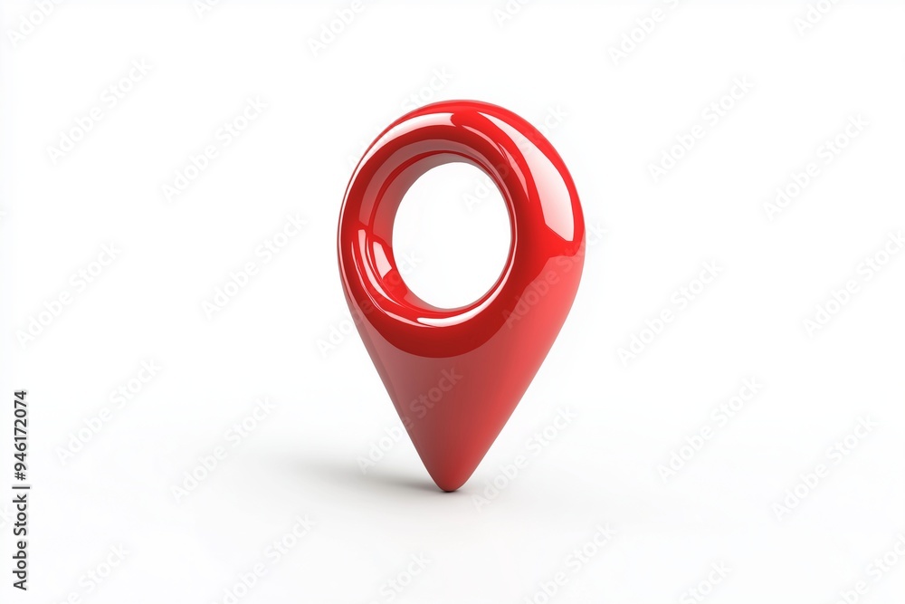 3D location pin icon for marking on maps isolated on background 3D location pin icon for marking on maps isolated on background
