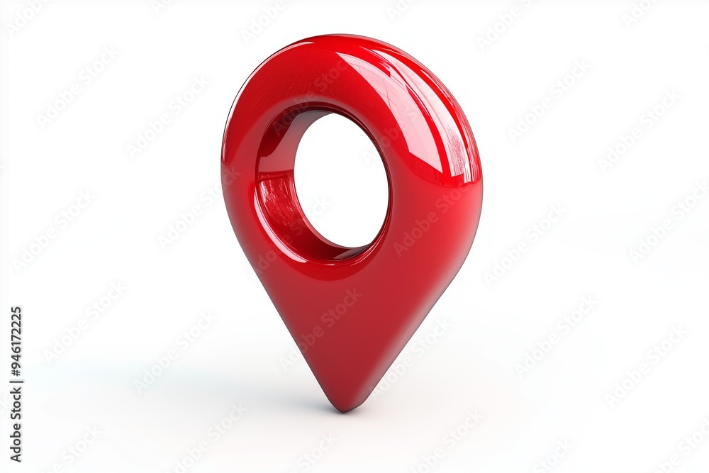 3D location pin icon for marking on maps isolated on background 3D location pin icon for marking on maps isolated on background