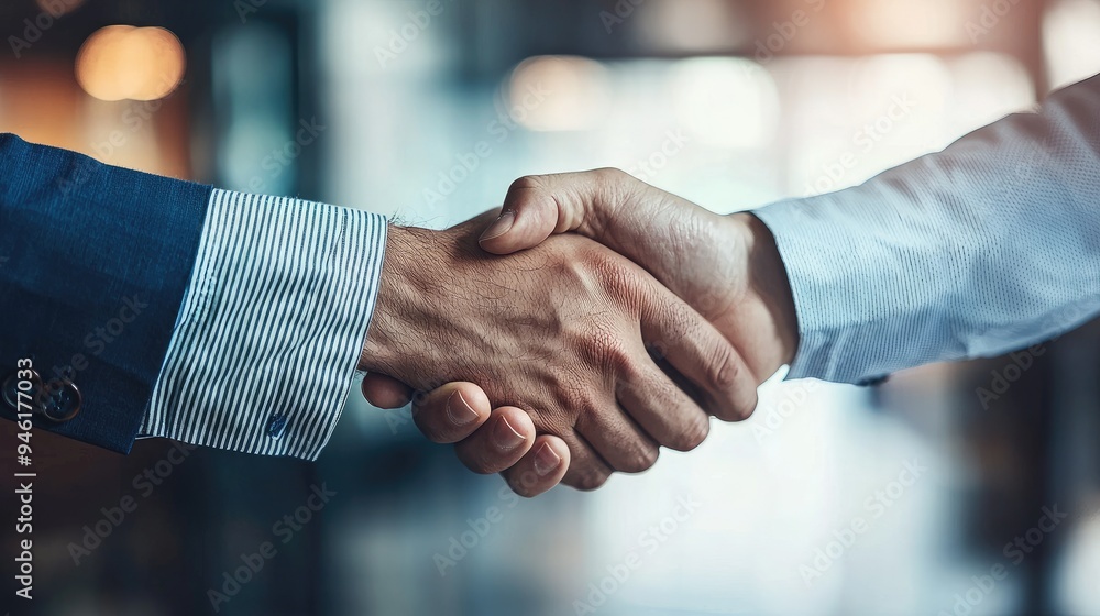A business partnership handshake between two professionals, highlighting mutual respect and alliance. A business partnership handshake between two professionals, highlighting mutual respect and alliance.