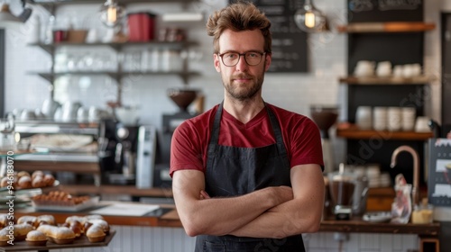 The barista in café