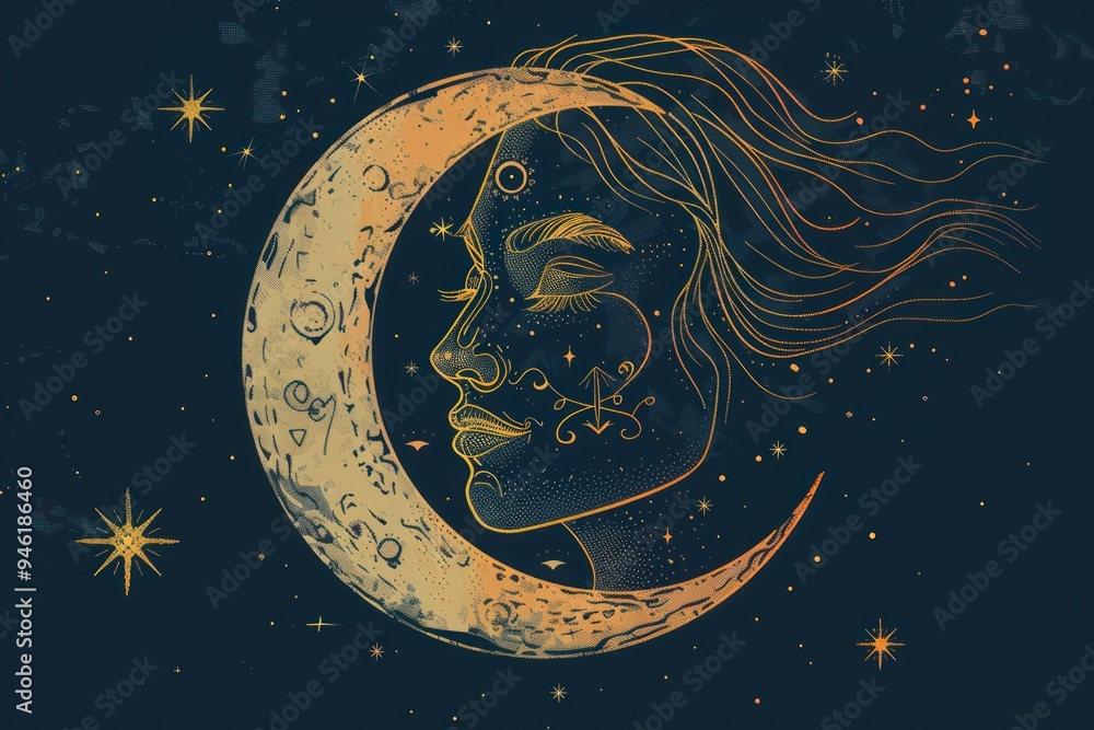 The Crescent Moon and the Woman The Crescent Moon and the Woman