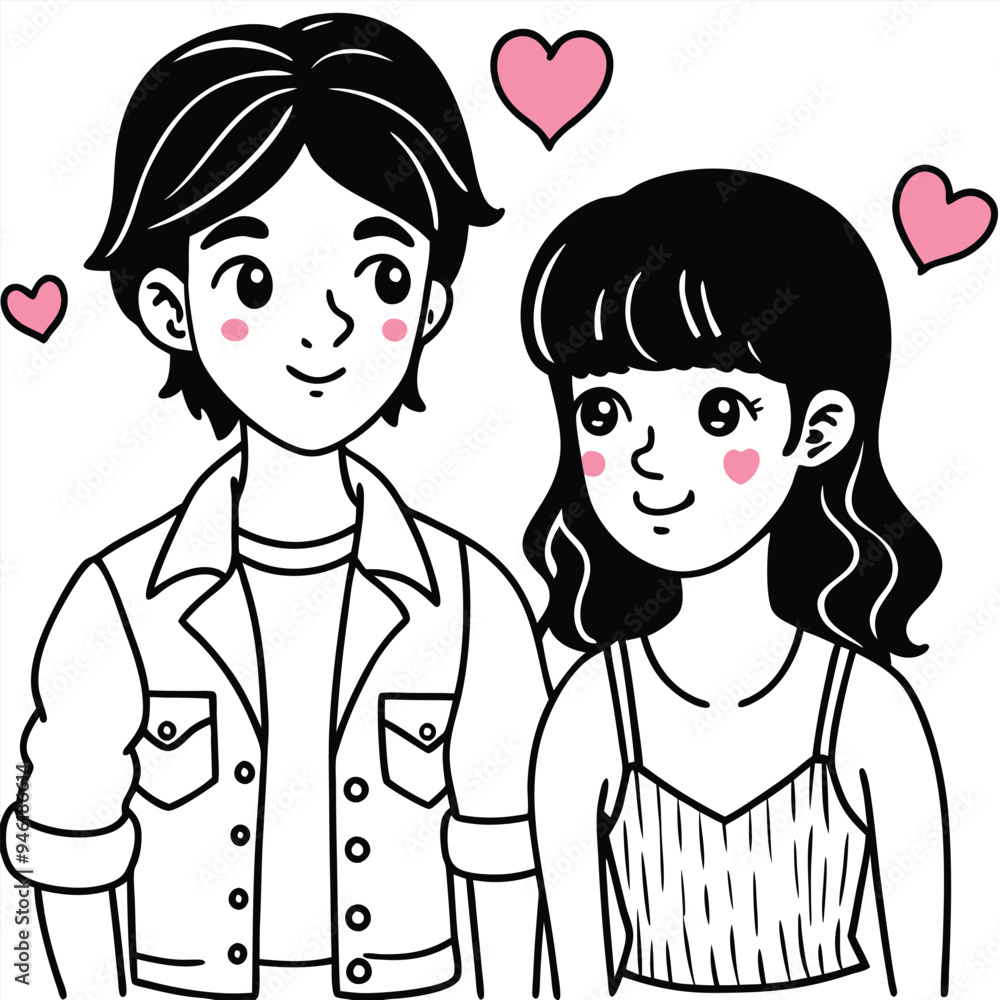 Boy and Girl Couple love Vector, Valentines Dya Special png illustration Boy and Girl Couple love Vector, Valentines Dya Special png illustration