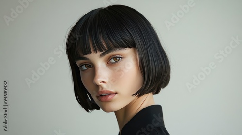 A classic French crop with a blunt fringe, perfect for a contemporary and stylish appearance