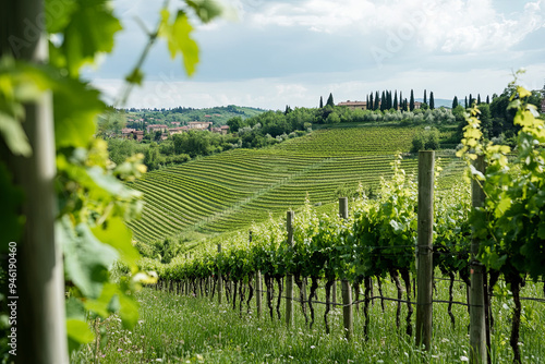 Vineyard tour with grape fields in Italy
 photo