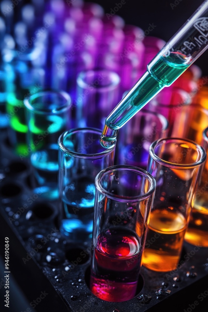 Test Tubes with Colored Liquid Test Tubes with Colored Liquid