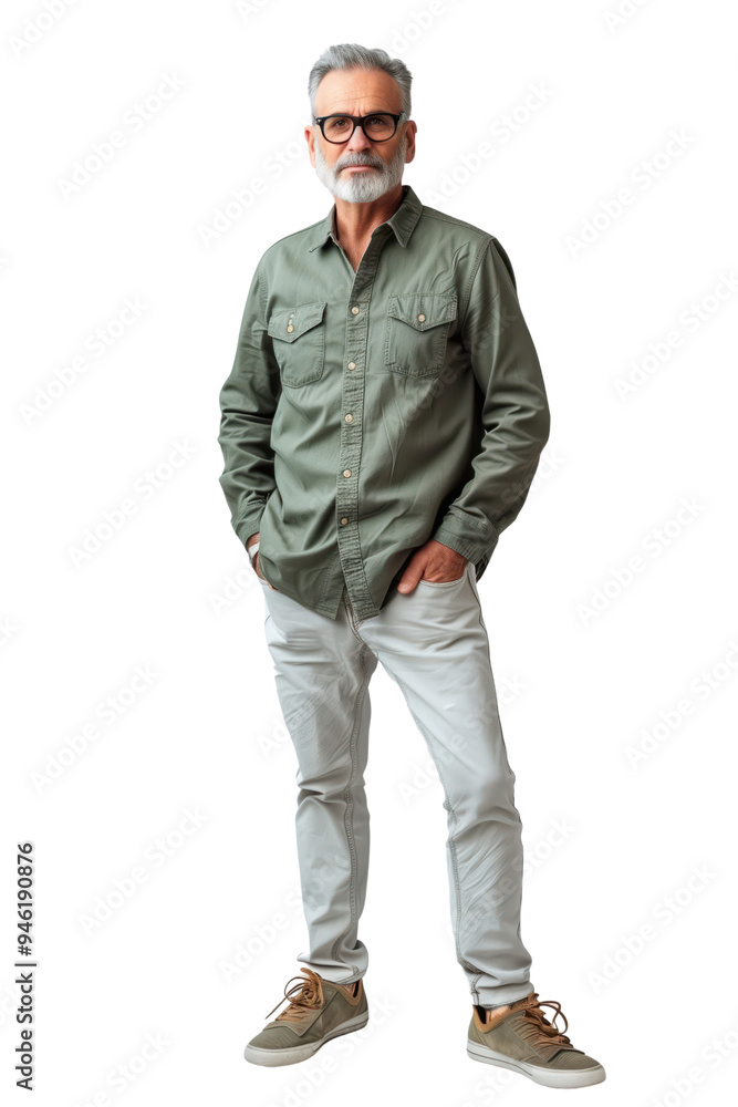 Mature Man in Casual Outfit Mature Man in Casual Outfit