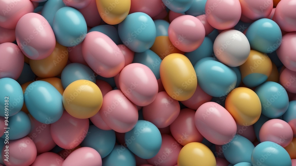 Pastel-colored cylinders on a vibrant background. Pastel-colored cylinders on a vibrant background.
