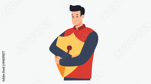 Flat Vector Isolated Image for Protection in Troubles