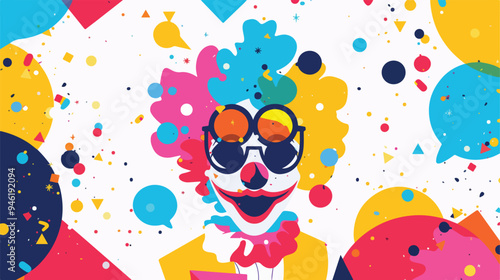 Colorful Geometric Carnival Background | Festive Purim Celebration