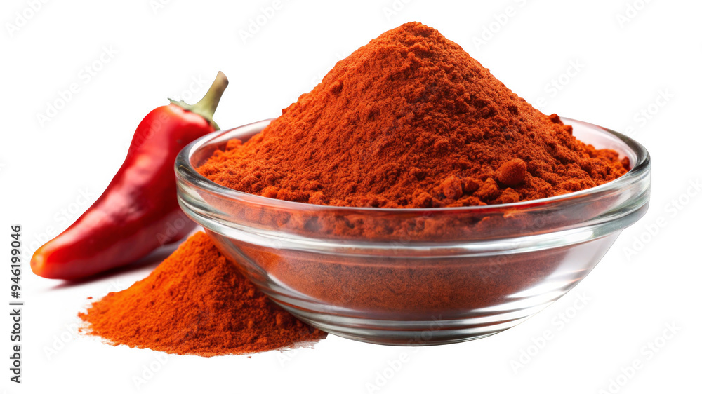 Ground Paprika on a transparent background. Ground Paprika on a transparent background.