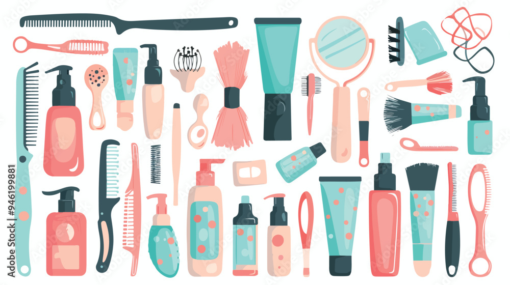 Professional Hairdressing, Manicure, Makeup, and Cosmetic Tools Set for Beauty Salons and Spas Professional Hairdressing, Manicure, Makeup, and Cosmetic Tools Set for Beauty Salons and Spas