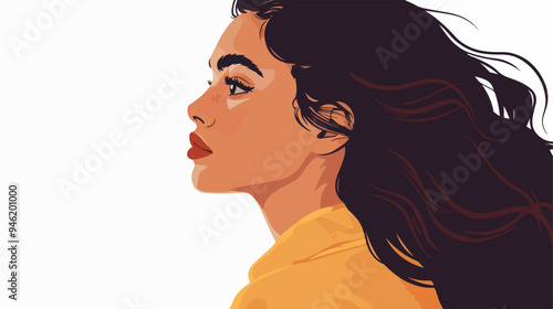 Confident and Daring Woman in Mixed Media Art