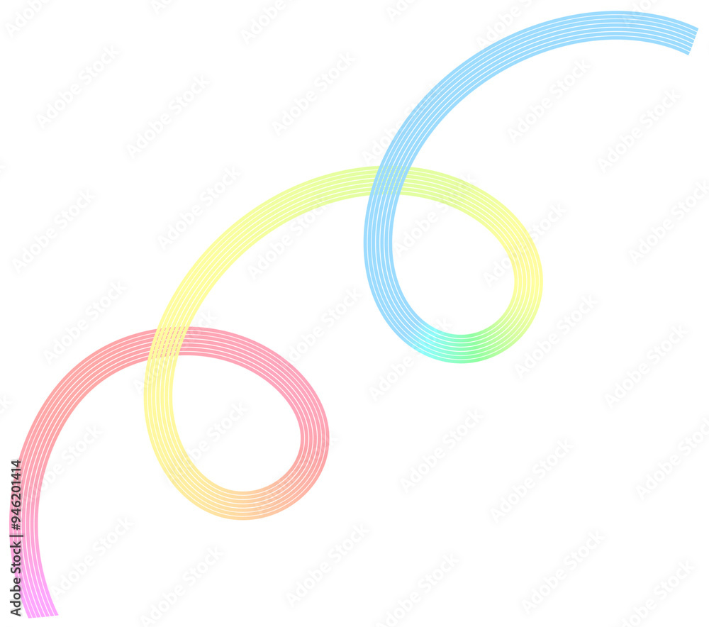 Abstract Pastel Rainbow Gradient Loop Line PNG Abstract Pastel Rainbow Gradient Loop Line PNG