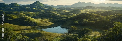 The landscape of the Bicol Region is characterized by volcanoes and hills. photo