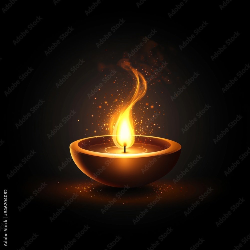 Vibrant Diwali Celebration: Abstract Diya Oil Lamps and Colorful Rangoli Floral Designs. Traditional Indian Festival Decorations on White Background for Deepavali Greetings, Cultural Marketing, and El Vibrant Diwali Celebration: Abstract Diya Oil Lamps and Colorful Rangoli Floral Designs. Traditional Indian Festival Decorations on White Background for Deepavali Greetings, Cultural Marketing, and El