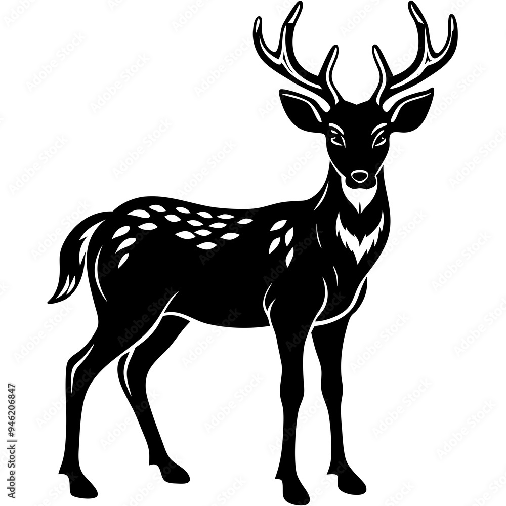 Obraz premium Animals silhouette vector image