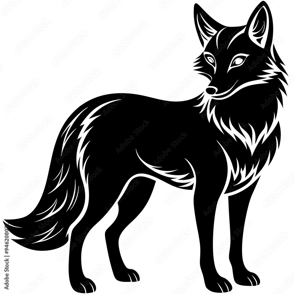 Fototapeta premium Animals silhouette vector image