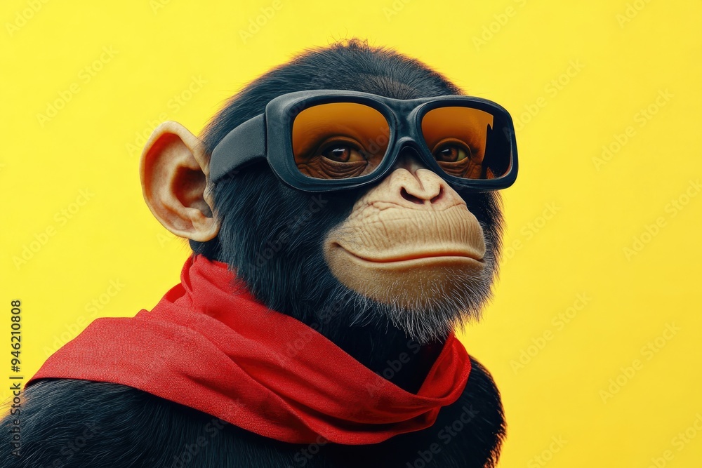 Monkey with Sunglasses and Scarf Monkey with Sunglasses and Scarf