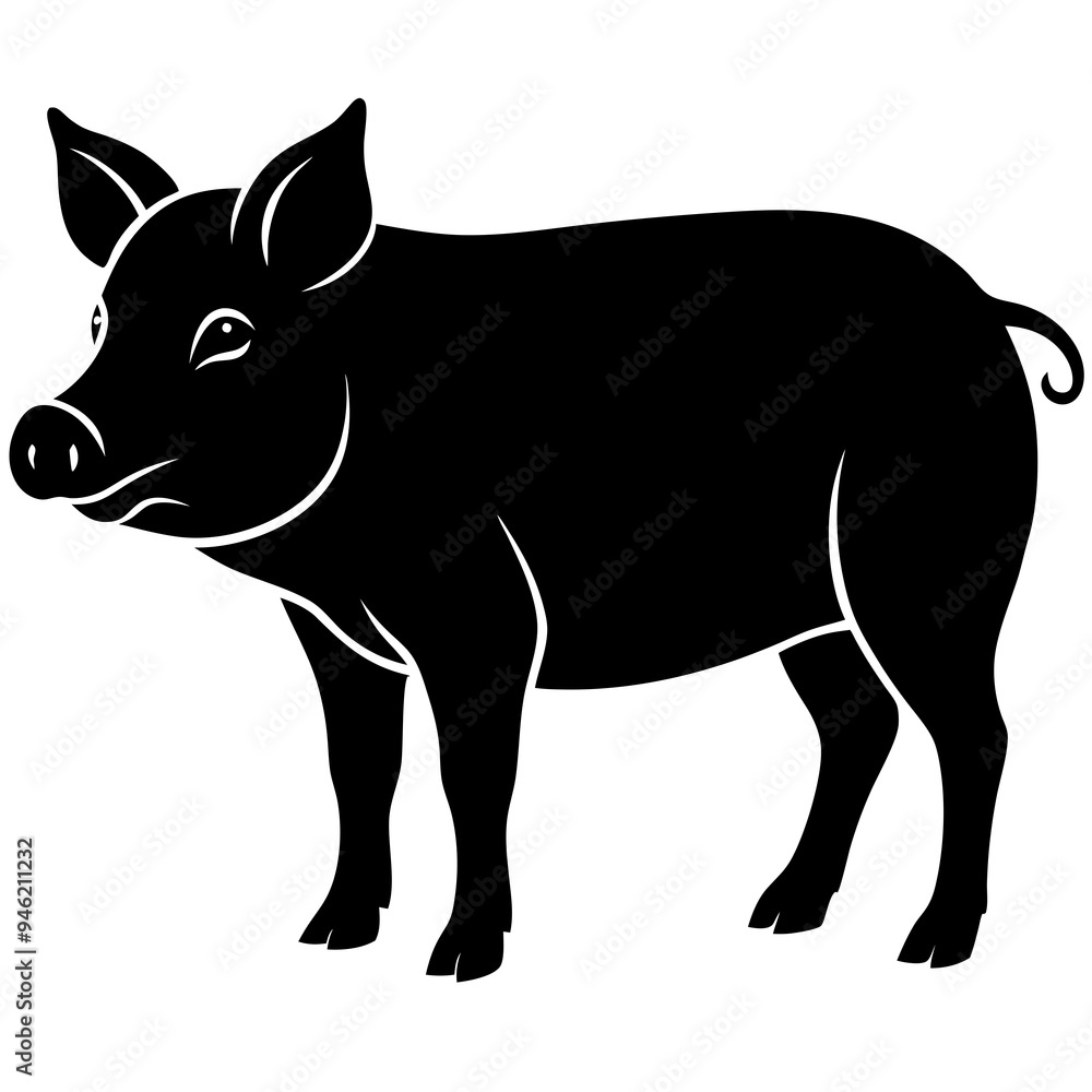 Fototapeta premium Animals silhouette vector image