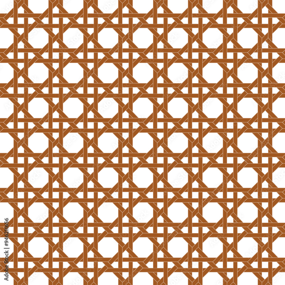 Brown Seamless weave cane pattern. Colorful wallpaper with weave motif. Ethnic linen texture background. Geometric ornament . Woven pattern vector decorative of braided bands for fabric, textiles. Brown Seamless weave cane pattern. Colorful wallpaper with weave motif. Ethnic linen texture background. Geometric ornament . Woven pattern vector decorative of braided bands for fabric, textiles.