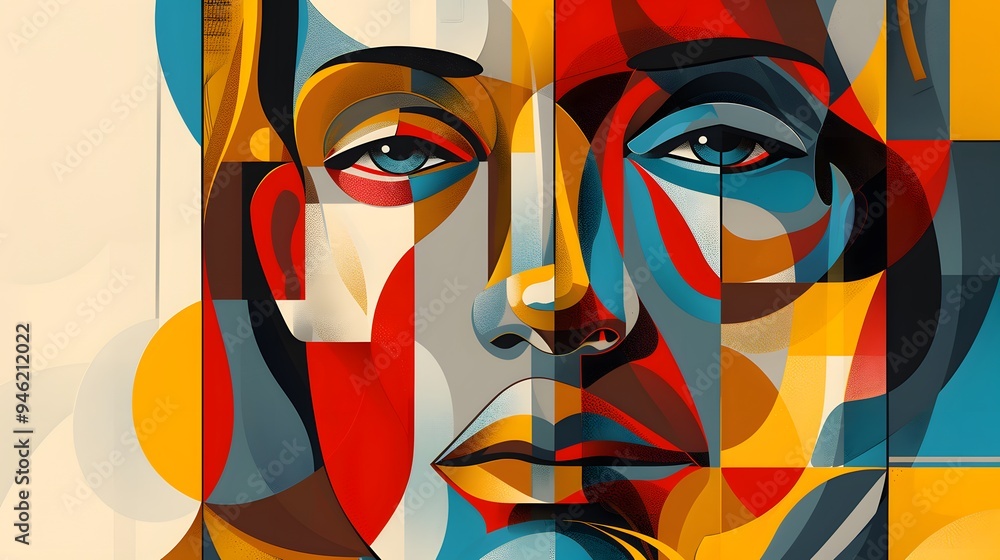 Abstract Geometric Portrait. Abstract Geometric Portrait.