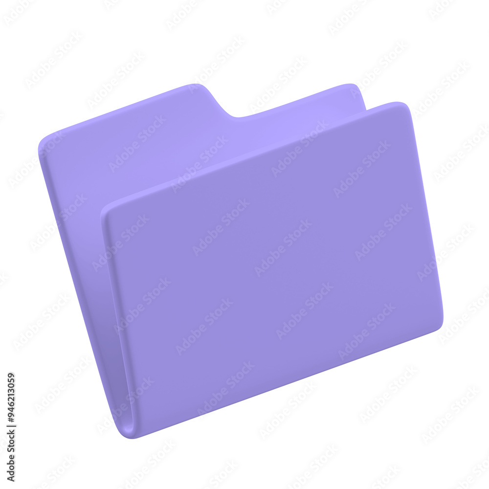 3D purple folder png sticker, technology graphic, transparent background 3D purple folder png sticker, technology graphic, transparent background