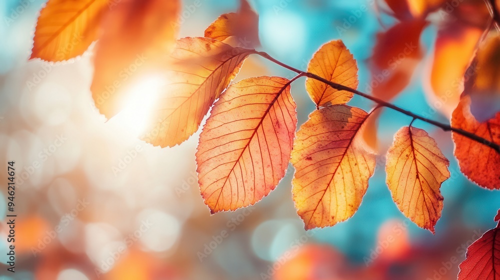 Close-Up of Vibrant Autumn Leaves with Golden and Red Hues - Macro Photography with Sunlight and Detailed Texture. AI generated illustration Close-Up of Vibrant Autumn Leaves with Golden and Red Hues - Macro Photography with Sunlight and Detailed Texture. AI generated illustration