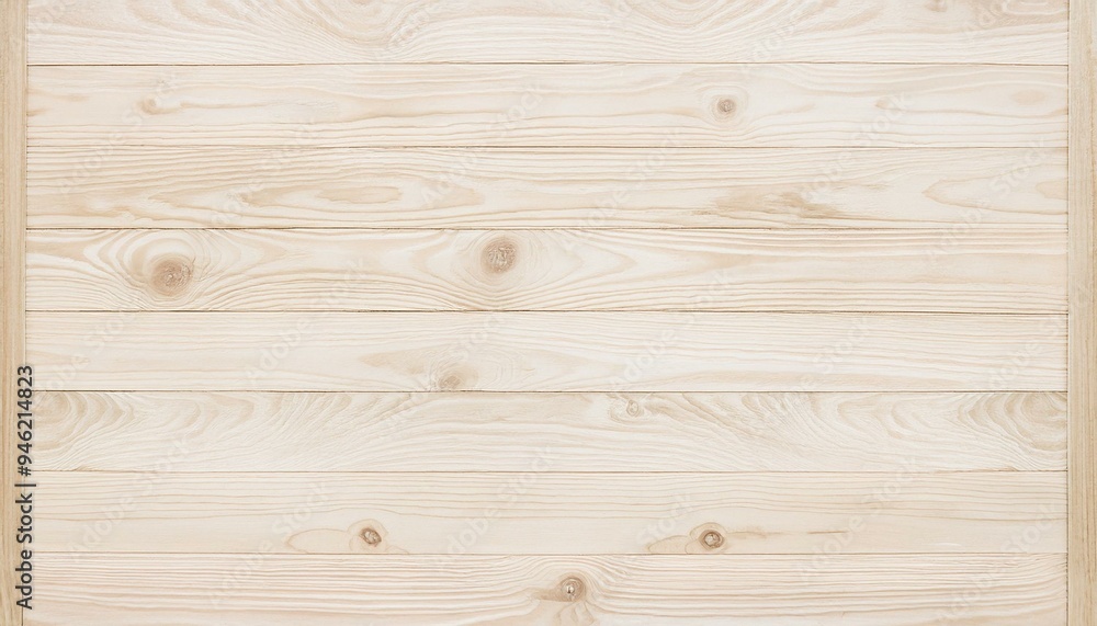 Naklejka premium Cream white wood texture wall background. Board wooden plywood pine paint light nature for seamless pattern bright on wallpaper. 