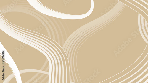 Beige Colorful Wavy Dynamic Stripes   