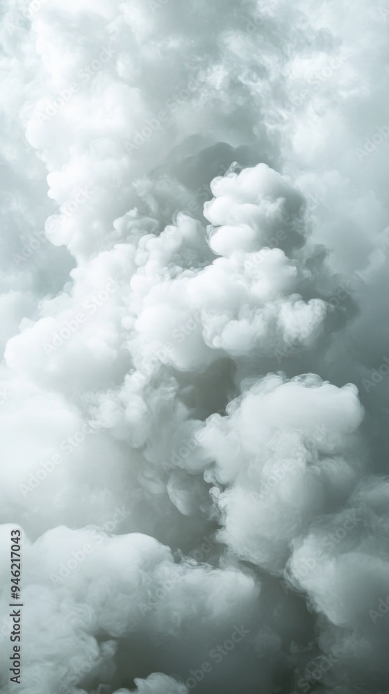 White smoke billowing creating abstract shapes on green background White smoke billowing creating abstract shapes on green background