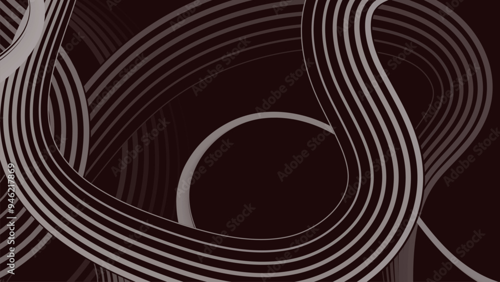 Naklejka premium brown stripes random organic vector background 