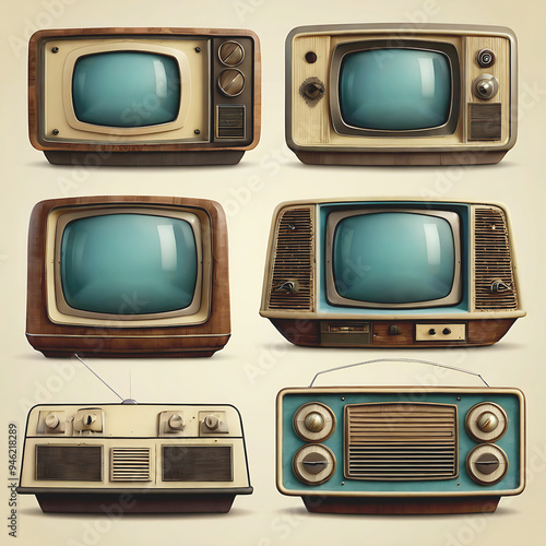 retro tv set