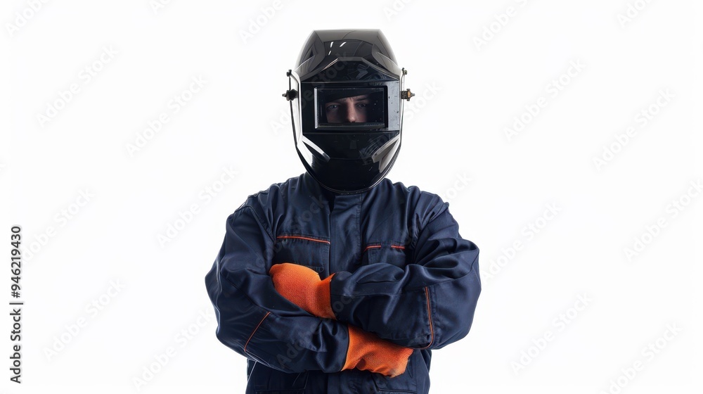 The Welder in Protective Gear The Welder in Protective Gear
