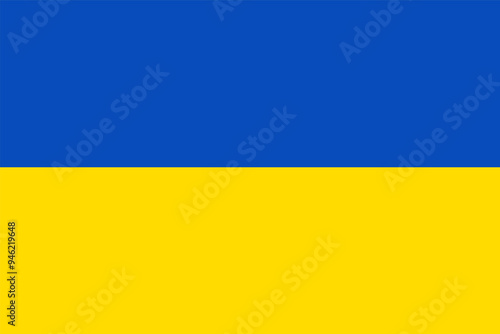The flag of Ukraine. Flat flag of Ukraine. Yellow and blue flag. Flag for printing.