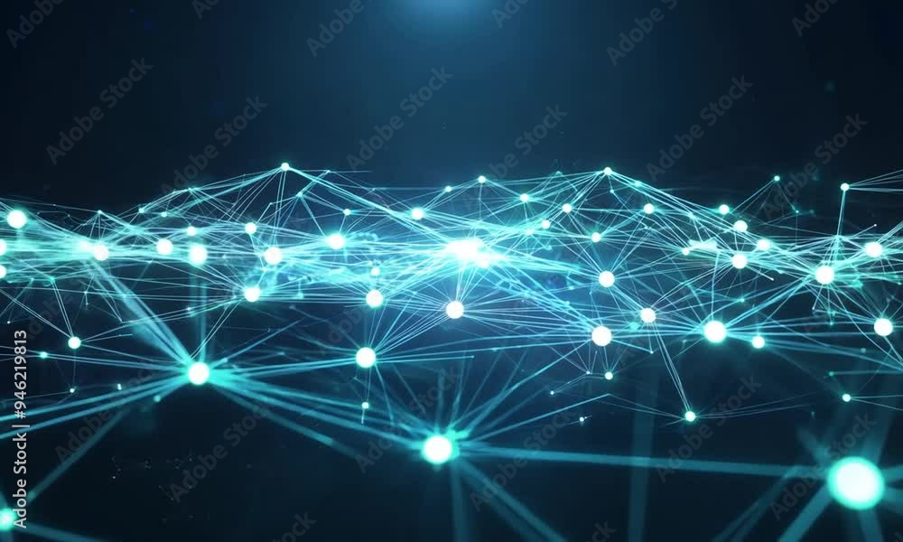 A blue wave with white dots on it A blue wave with white dots on it