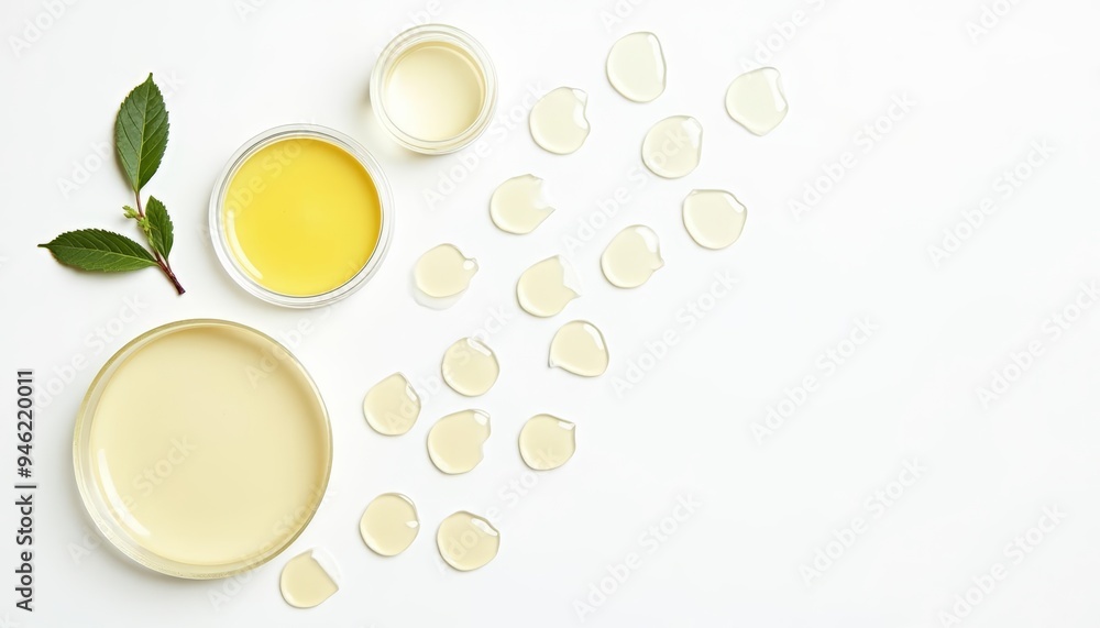 Essential oils and their vessels ready for a soothing blend Essential oils and their vessels ready for a soothing blend