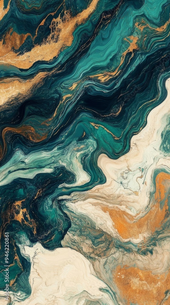 Liquid marble texture with gold veins creating abstract painting Liquid marble texture with gold veins creating abstract painting