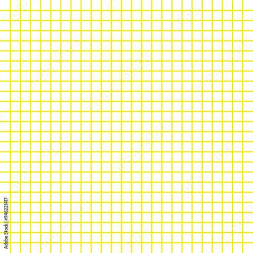 Yellow grid mesh texture isolated. Graph paper and coordinate paper texture. 