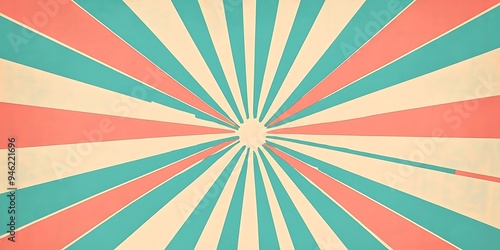 sunburst teal and samlon retro backgrounds photo