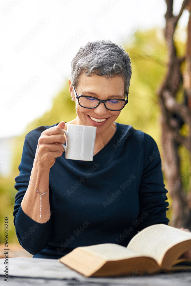 Senior, nature or happy woman with coffee or bible in spiritual religion for peace, guidance or learning. Book, drink or worship in park for praise, scripture or gratitude for prayer, faith or gospel Senior, nature or happy woman with coffee or bible in spiritual religion for peace, guidance or learning. Book, drink or worship in park for praise, scripture or gratitude for prayer, faith or gospel