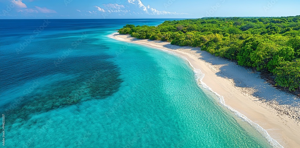 Tranquility at the Seashore. Serene Beachscape Tranquility at the Seashore. Serene Beachscape