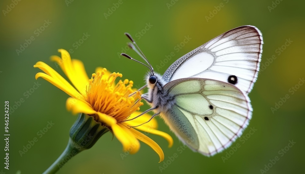 Natures delicate dance A butterfly and a flower in harmony Natures delicate dance A butterfly and a flower in harmony