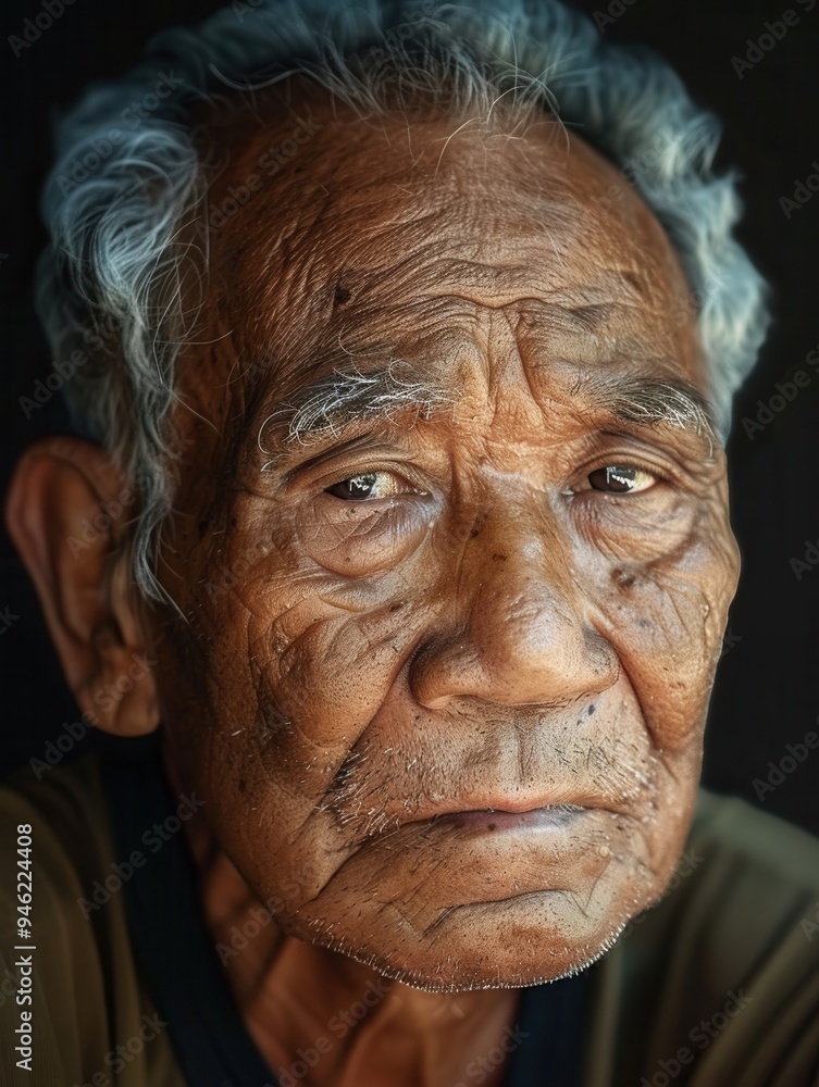 An elderly man with deep wrinkles and silver hair gazes thoughtfully, embodying calmness and wisdom, representing diverse ethnic backgrounds. Generative AI An elderly man with deep wrinkles and silver hair gazes thoughtfully, embodying calmness and wisdom, representing diverse ethnic backgrounds. Generative AI