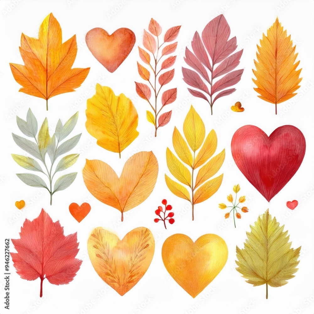 Collections of illustrations on the theme of autumn Collections of illustrations on the theme of autumn