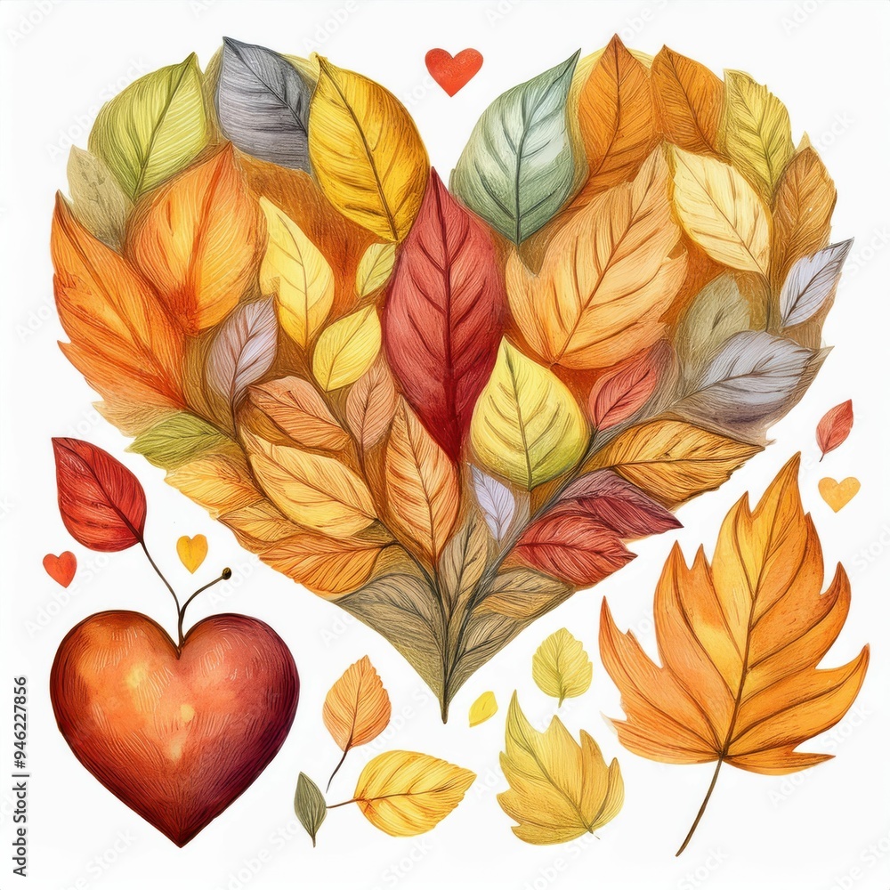 Collections of illustrations on the theme of autumn Collections of illustrations on the theme of autumn