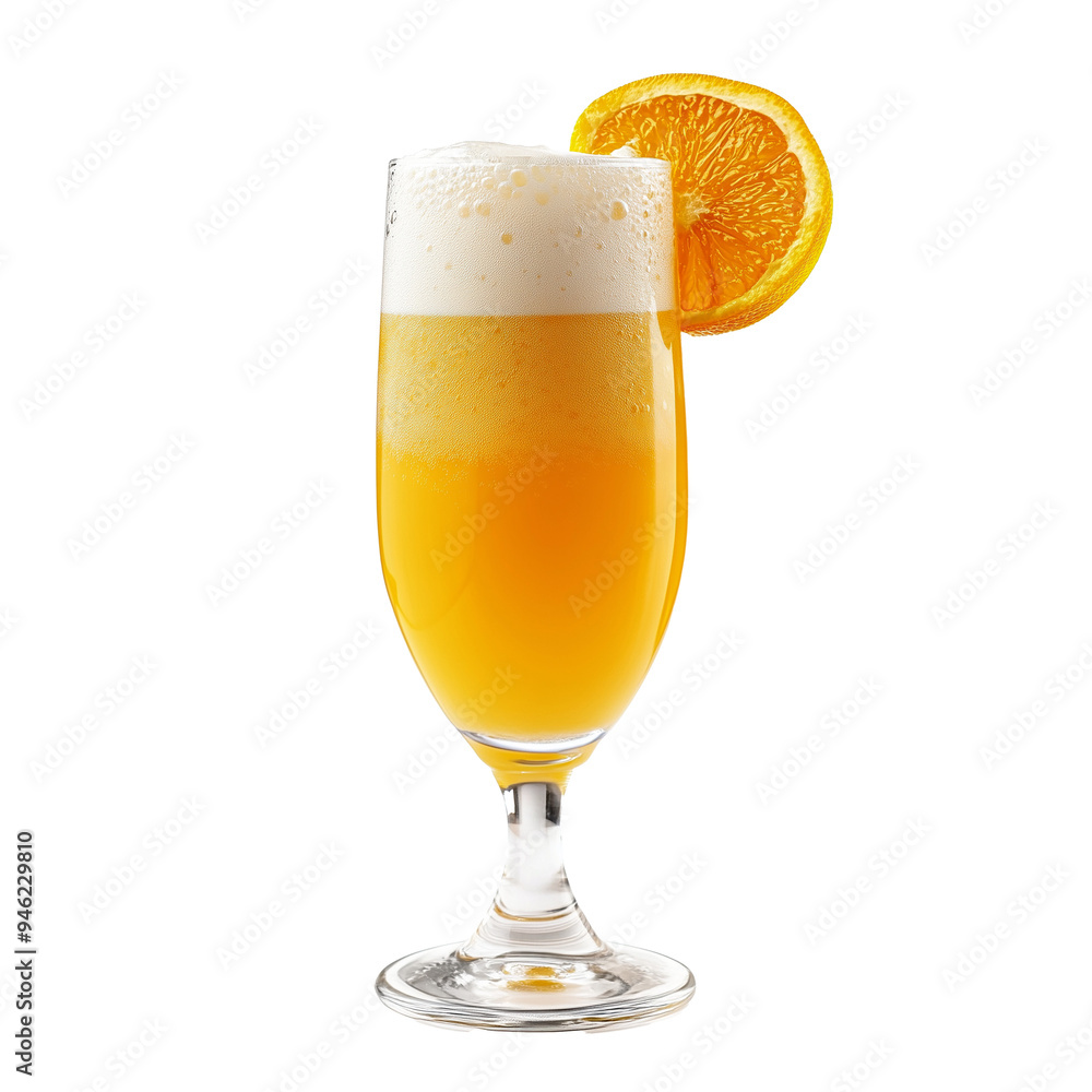 Lemon Shandy cocktail isolated on transparent or white background Lemon Shandy cocktail isolated on transparent or white background