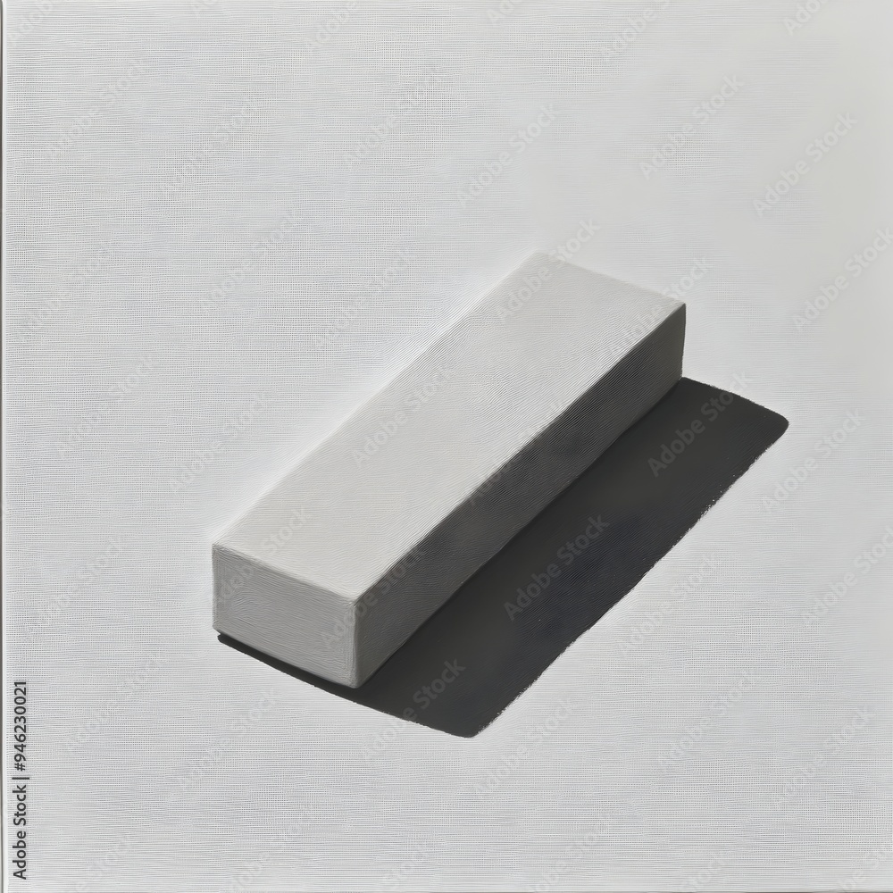 Sleek Geometric Cube in Minimalist Monochrome Setting Sleek Geometric Cube in Minimalist Monochrome Setting